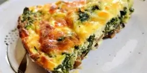 Quiche Low Carb de Espinafre e Bacon