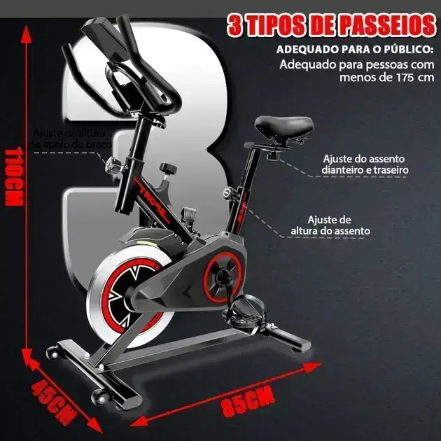 Bicicleta em perspectiva lateral com fundo escuro e texturizado.