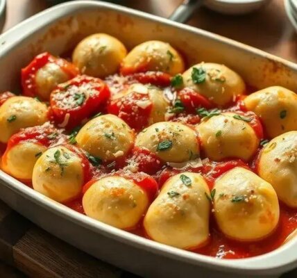 Gnudi assado